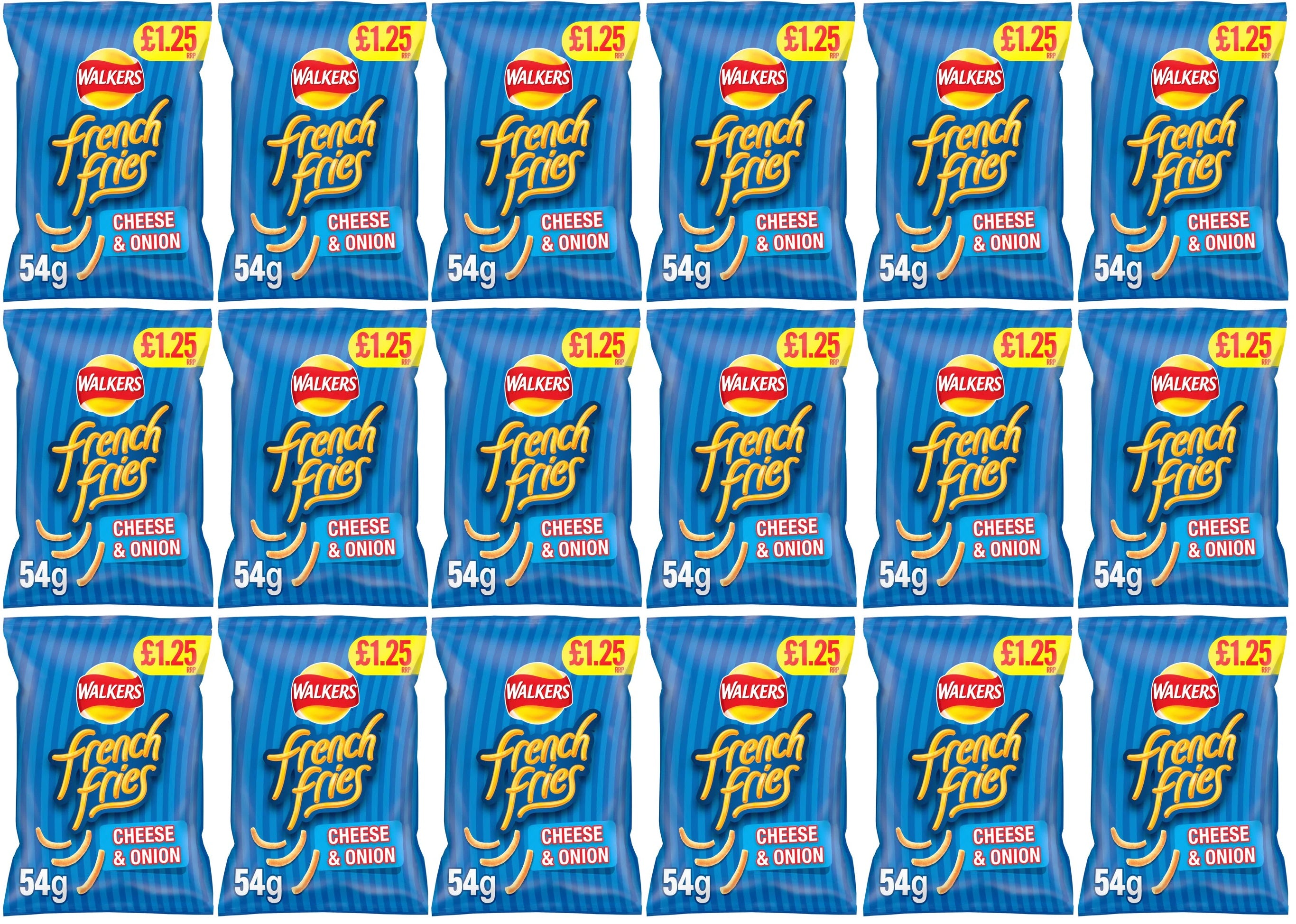 18 x Walkers French Fries Cheese & Onion - 54GM