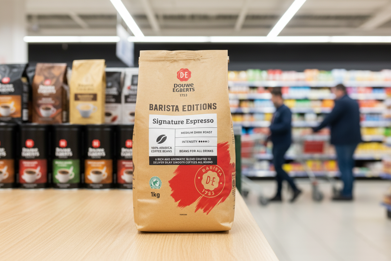 8 x Douwe Egberts Barista Editions Medium Roast Coffee Beans 1 Kg
