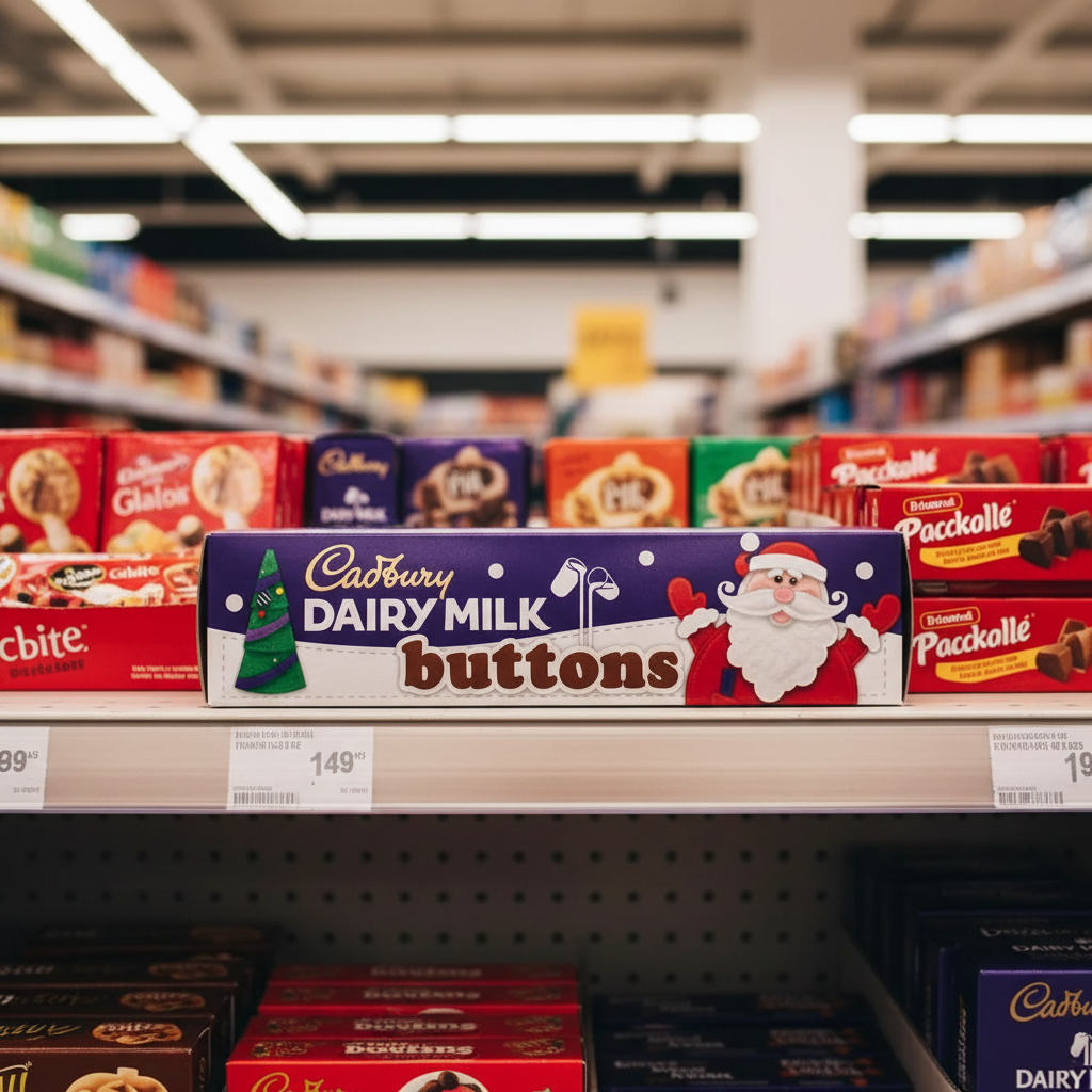 15 x Cadbury Buttons Tube Xmas  - 72GM