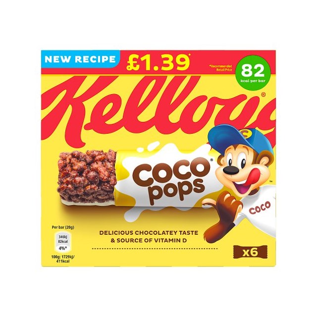 Kelloggs Coco Pops Cereal Bar - 6X25G