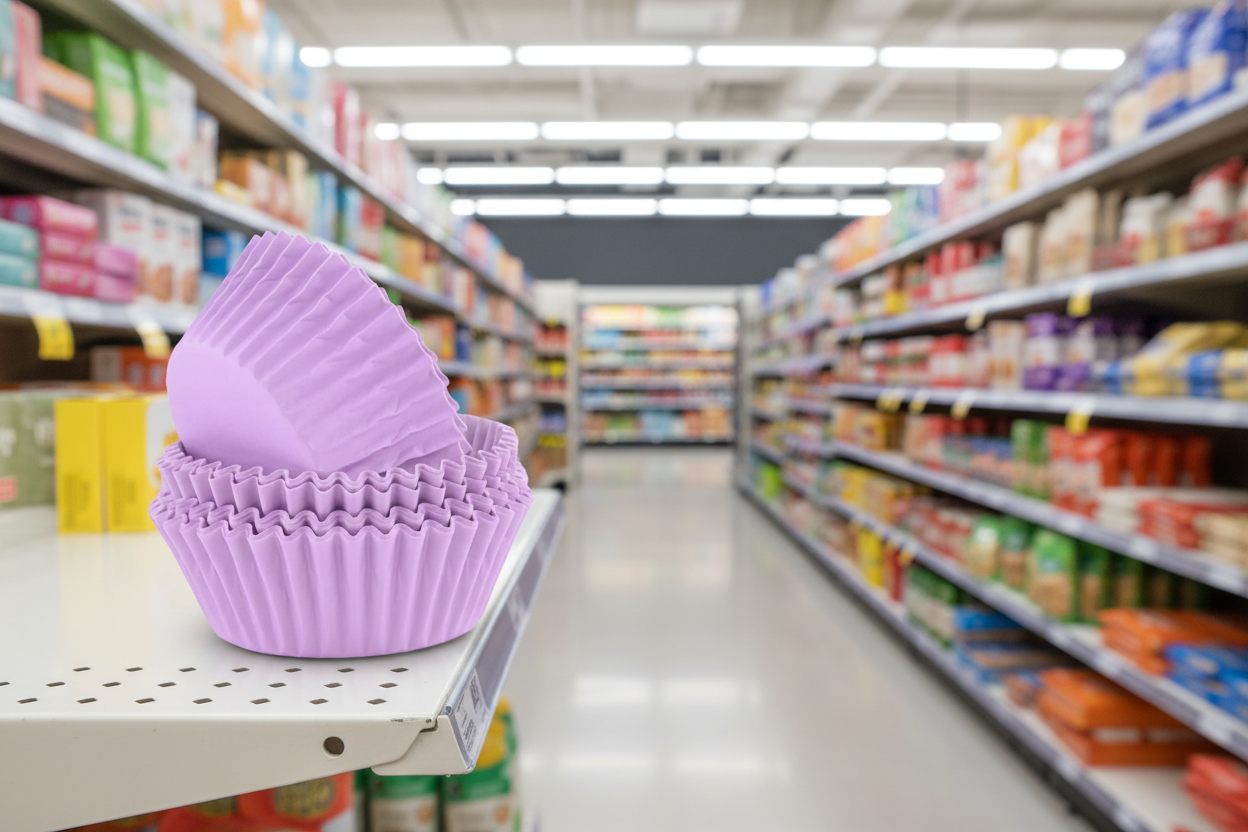 Pme Block Colour Cupcake Cases Purple  (Pack 60)