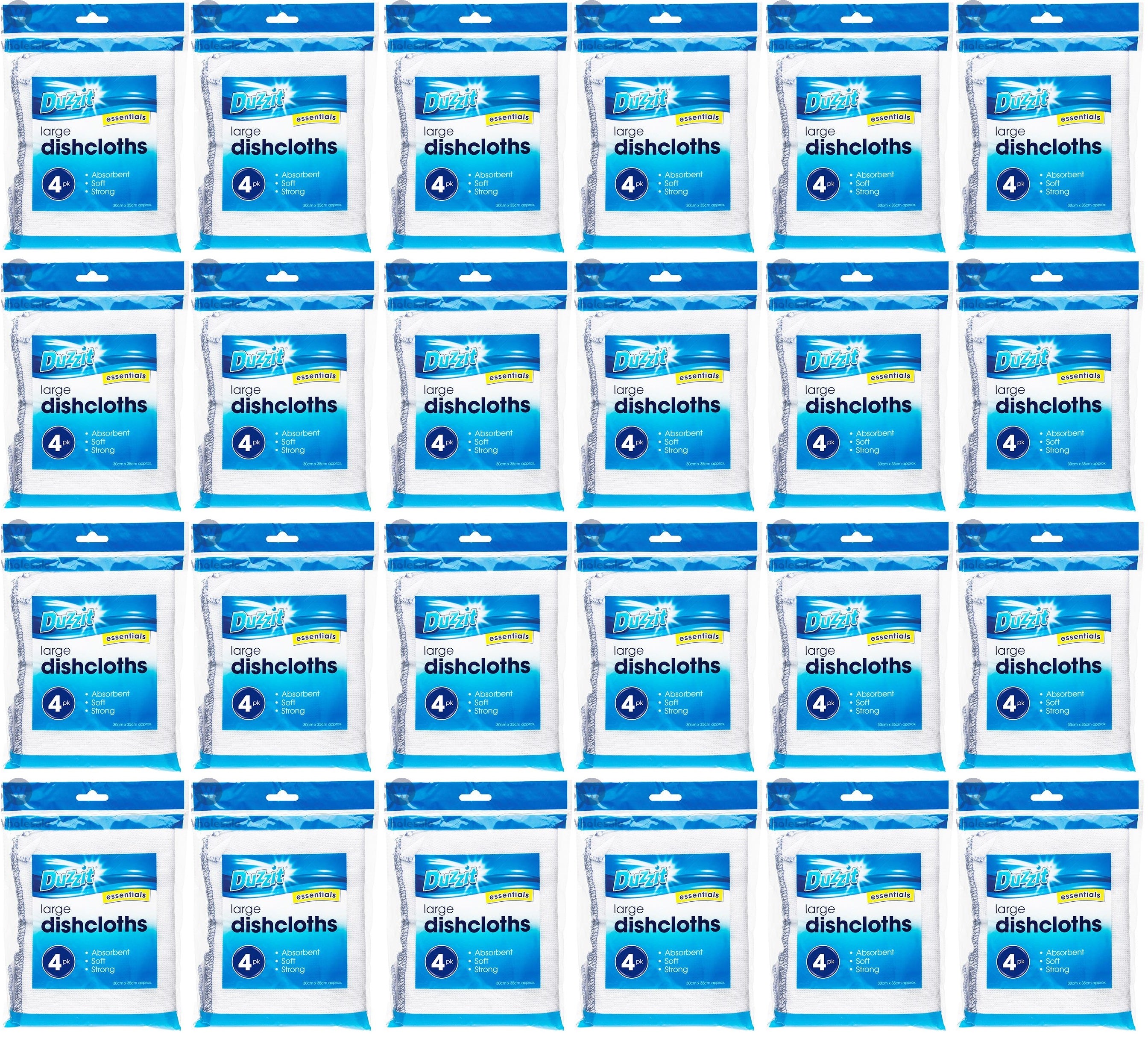 24 x Duzzit Dishcloth - 4 Pack