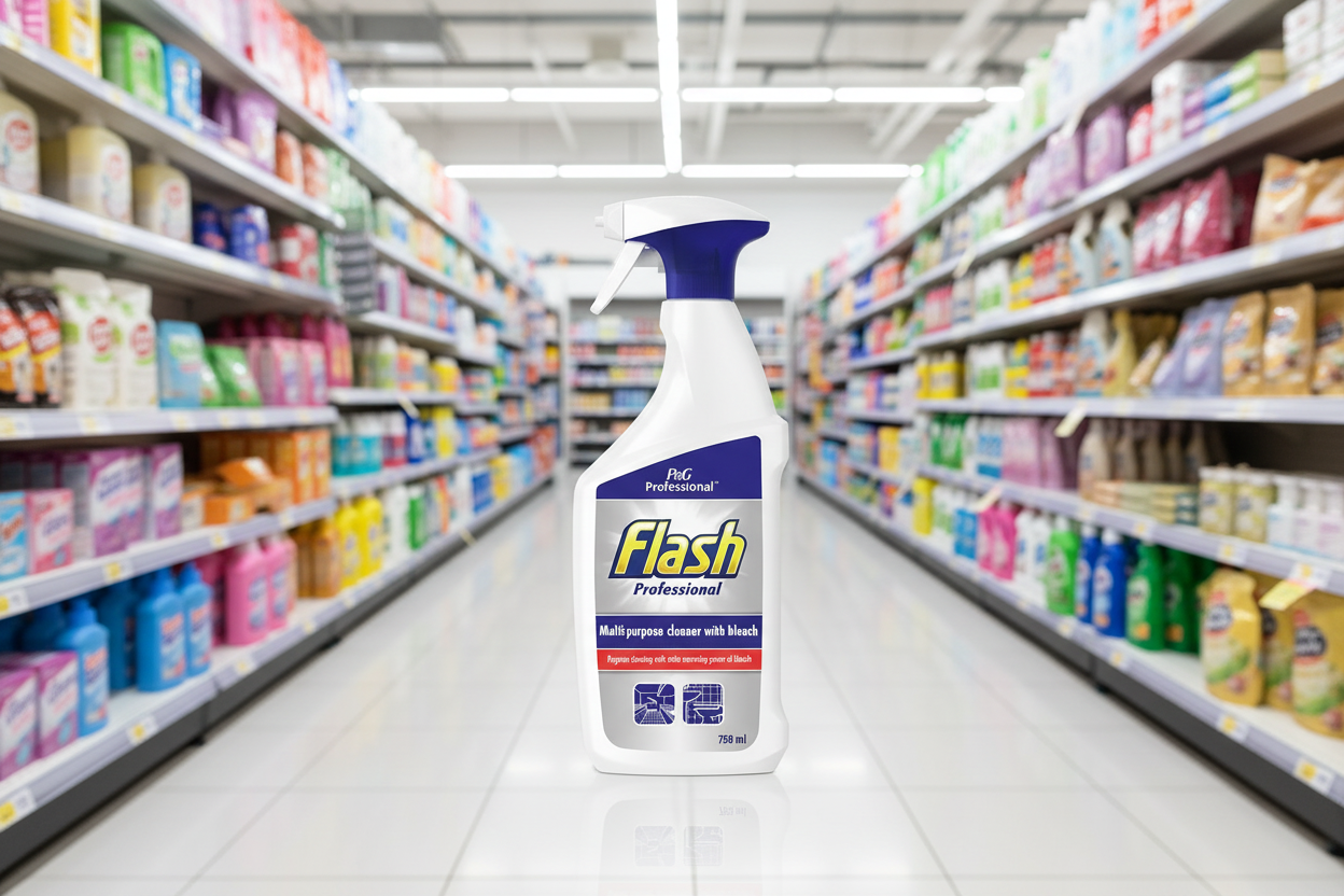 10 x Flash Cleaner With Bleach 750ml