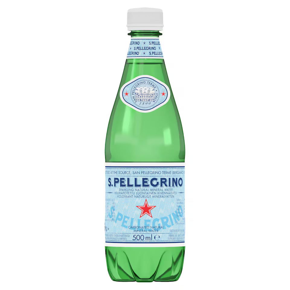 24 x S. Pellegrino Sparkling Natural Mineral Water 500Ml