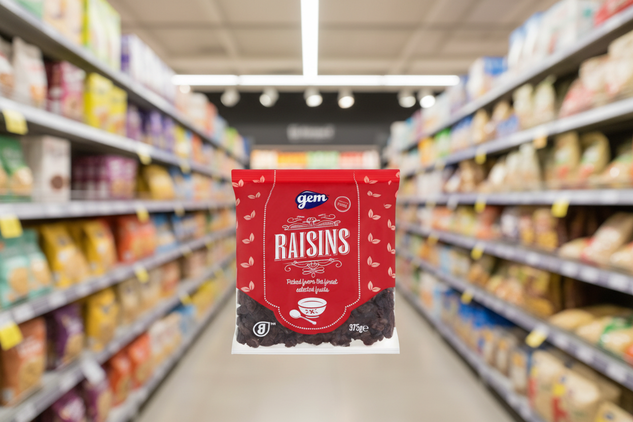 12 x Gem Raisins 375G