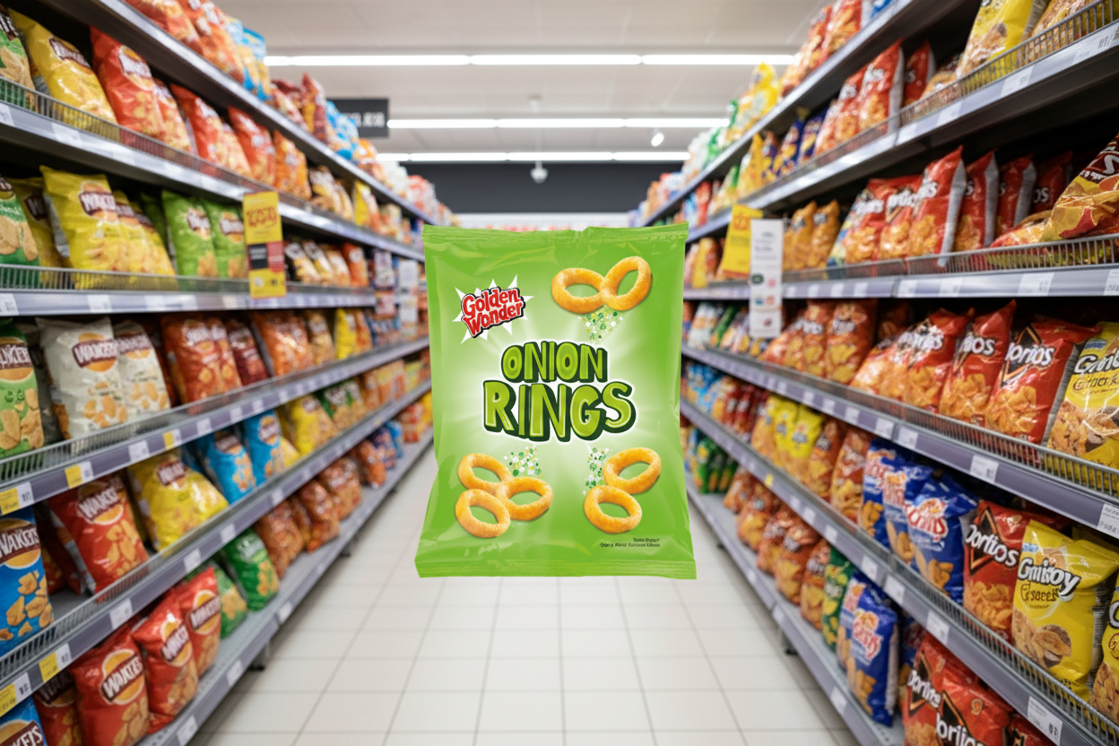 12 x Golden Wonder Onion Rings Snacks 6pk - 6X13GM