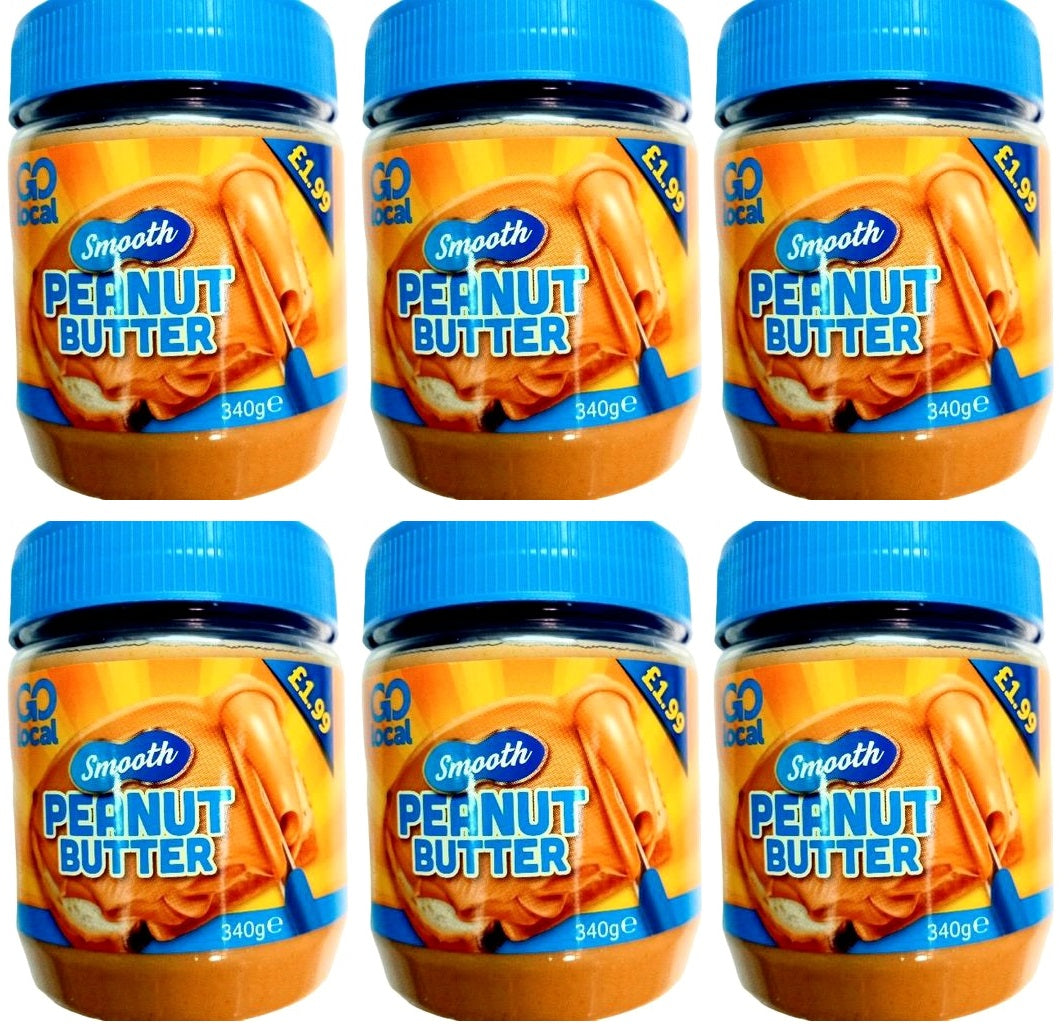 6 X Go Local Smooth Peanut Butter - 340G