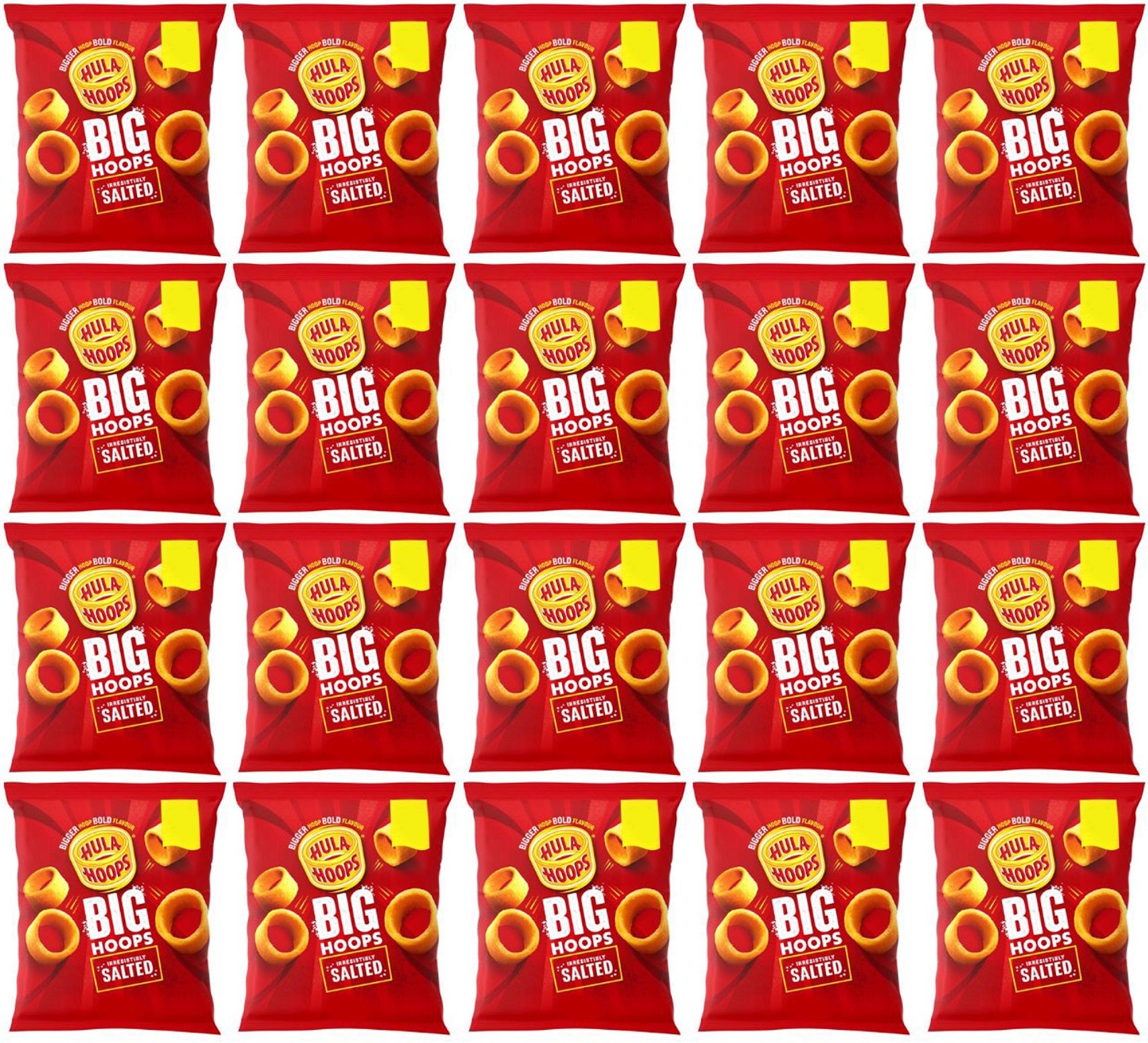 20 x Hula Hoops Big Hoops Salted Potato Rings 70G