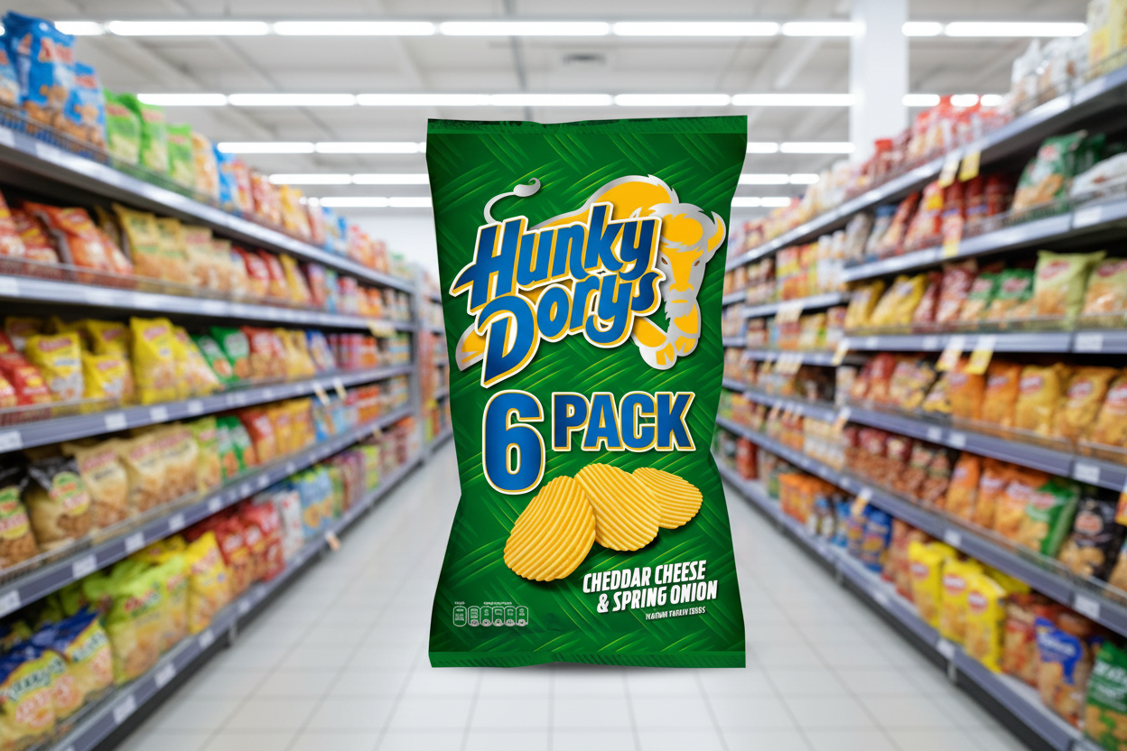 16 x Hunky Dorys Cheddar Cheese & Spring Onion Flavour 6Pk