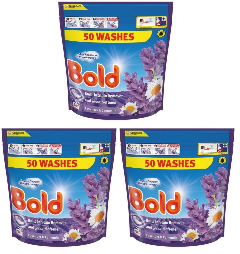3 X Bold 4 In 1 Pods Lavendar - 50 Pack