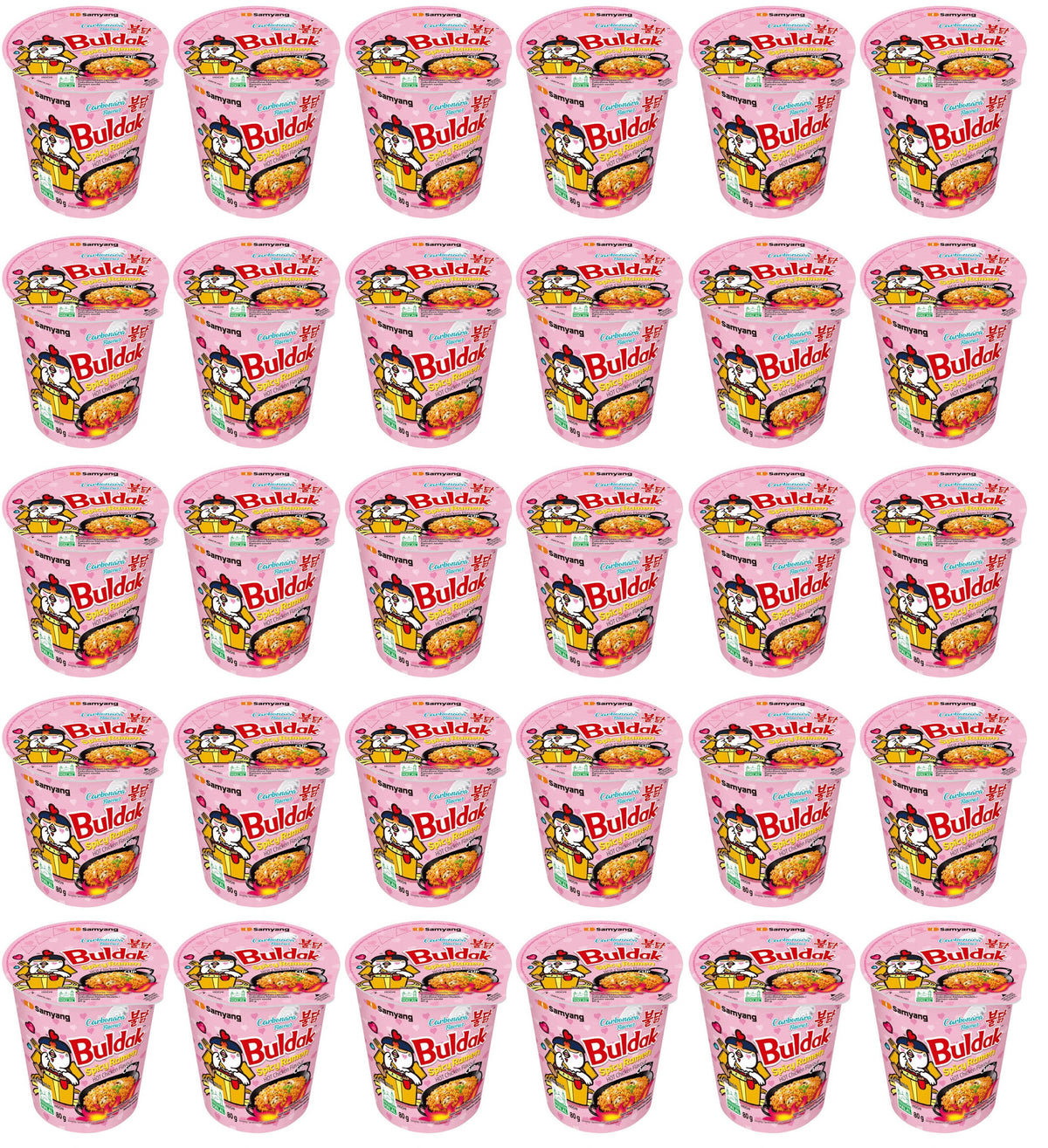 30 X Samyang Buldak Hot Chicken Carbo Noodles Cup - 80G