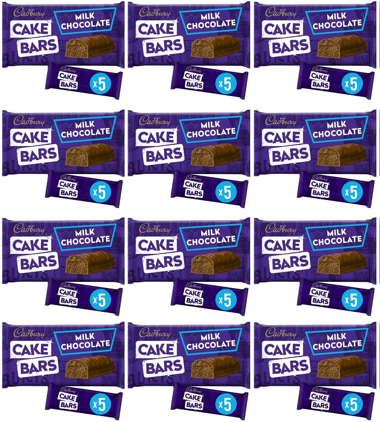 12 X Cadbury Festive Cake Bar 5 Pk