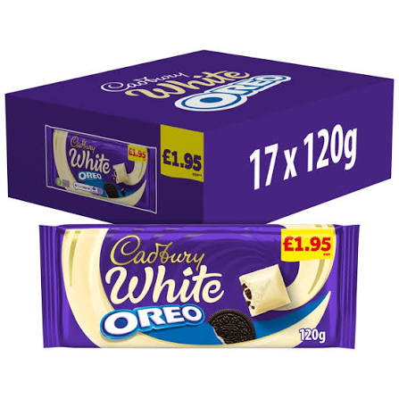 17 X Cadbury White Oreo Chocolate - 120Gm