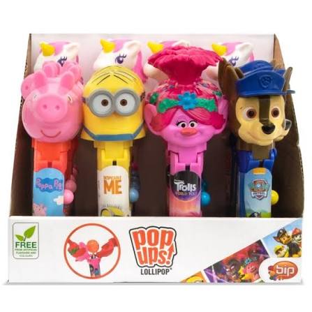 12 X License Mix Pop Ups Lollipop - 10Gm