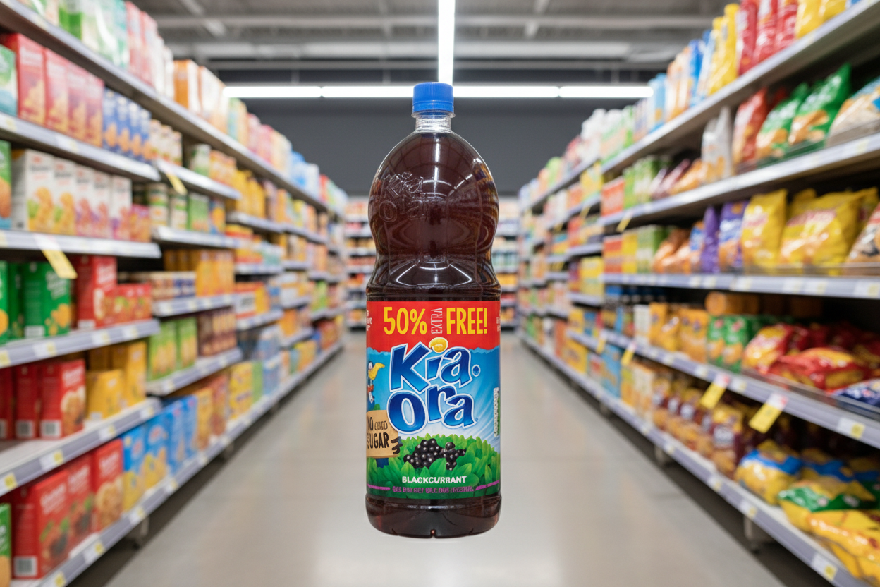 6 x Kia Ora Blackcurrant +50% Extra Free - 1.5LTR