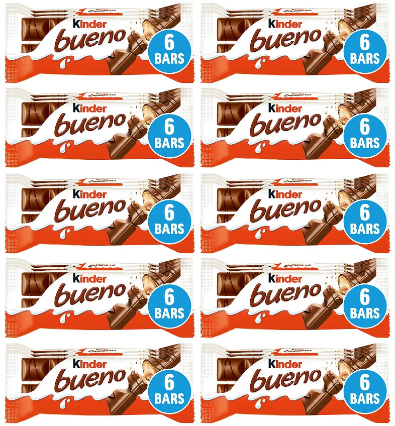 10 x Kinder Bueno Milk And Hazelnuts 3 X 43G (129G)