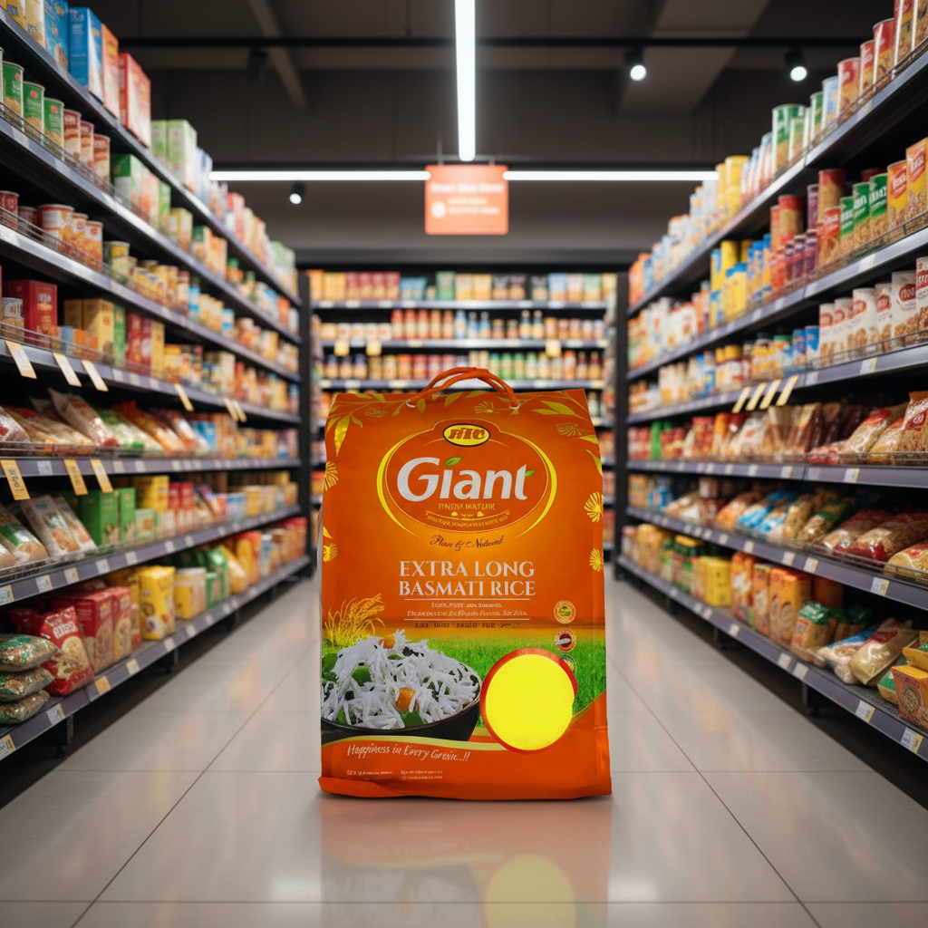 4 x Ktc Giant Ex Long Basmati Rice 5Kg