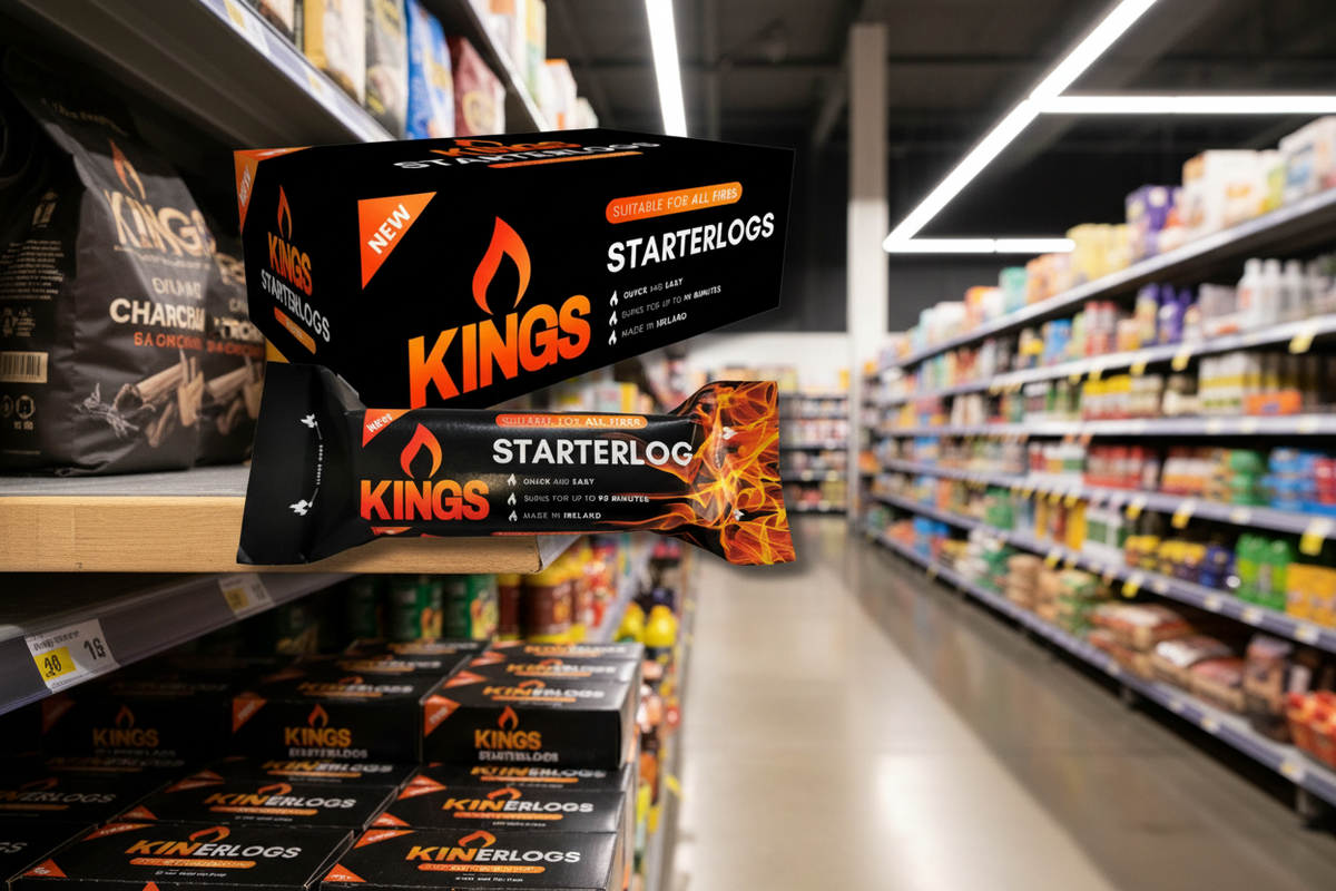 10 x Kings Firelog Log Starter Log - 600GM