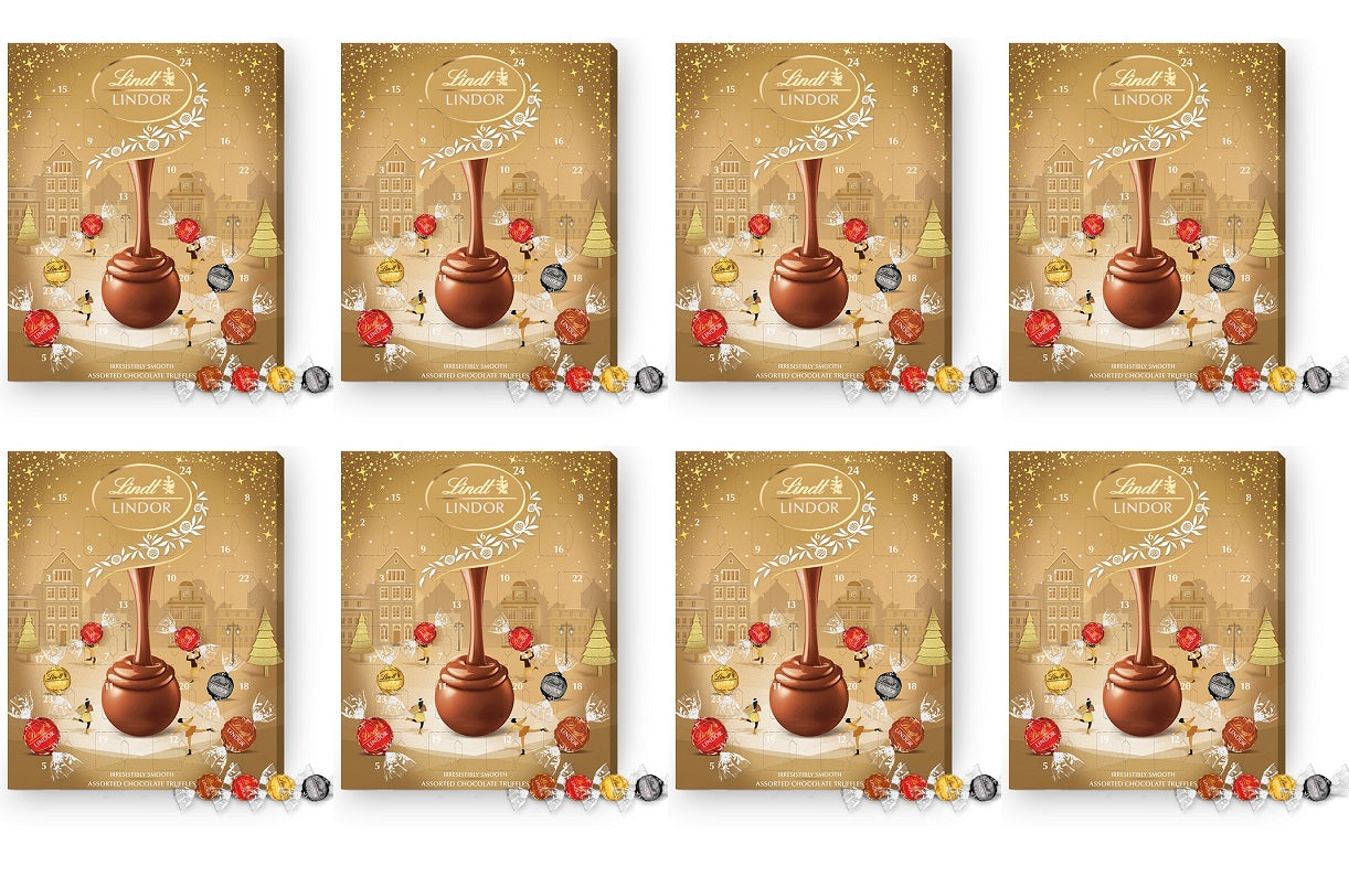 8 x Lindt Assorted Gold Advent Calendar - 233GM