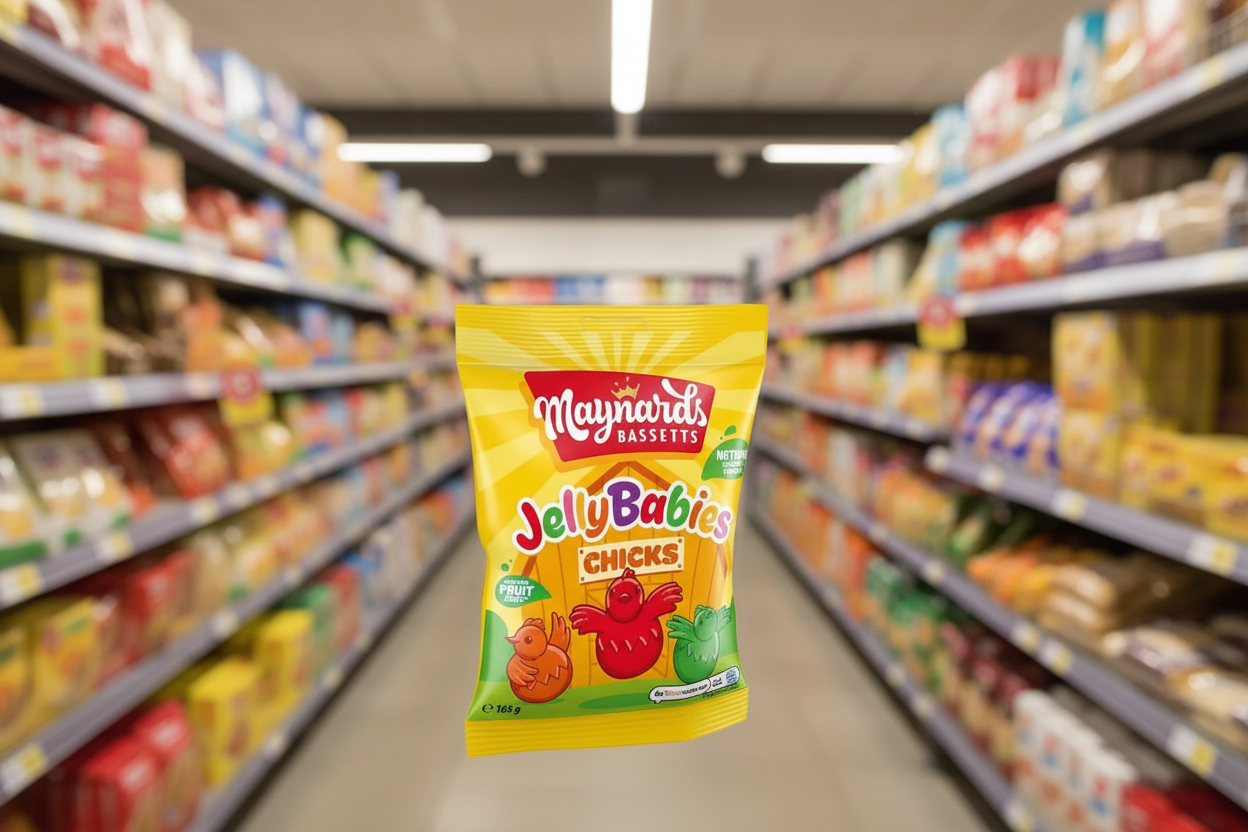 10 x Maynards Bassetts Jelly Babies Chicks Bag - 130GM