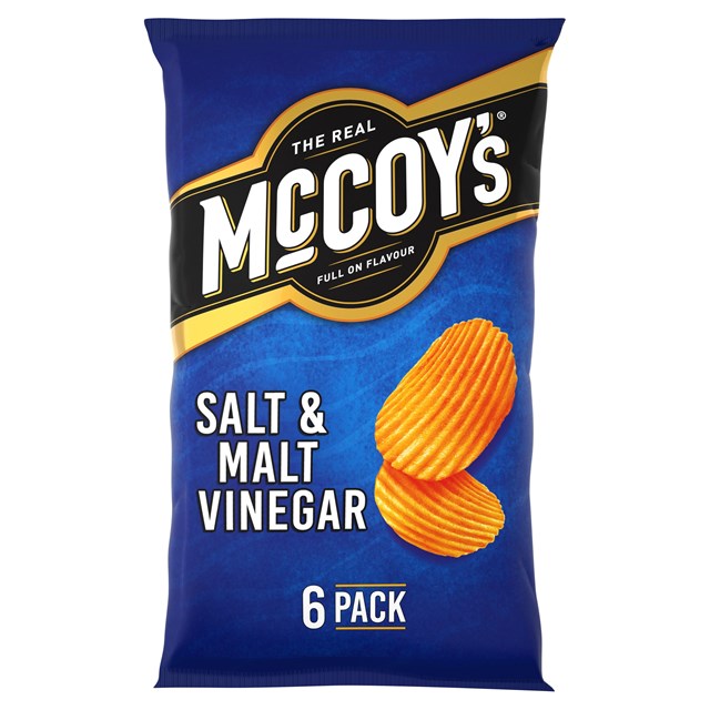 20 X Mccoys Salt & Vinegar 6 Pack - 6X25Gm