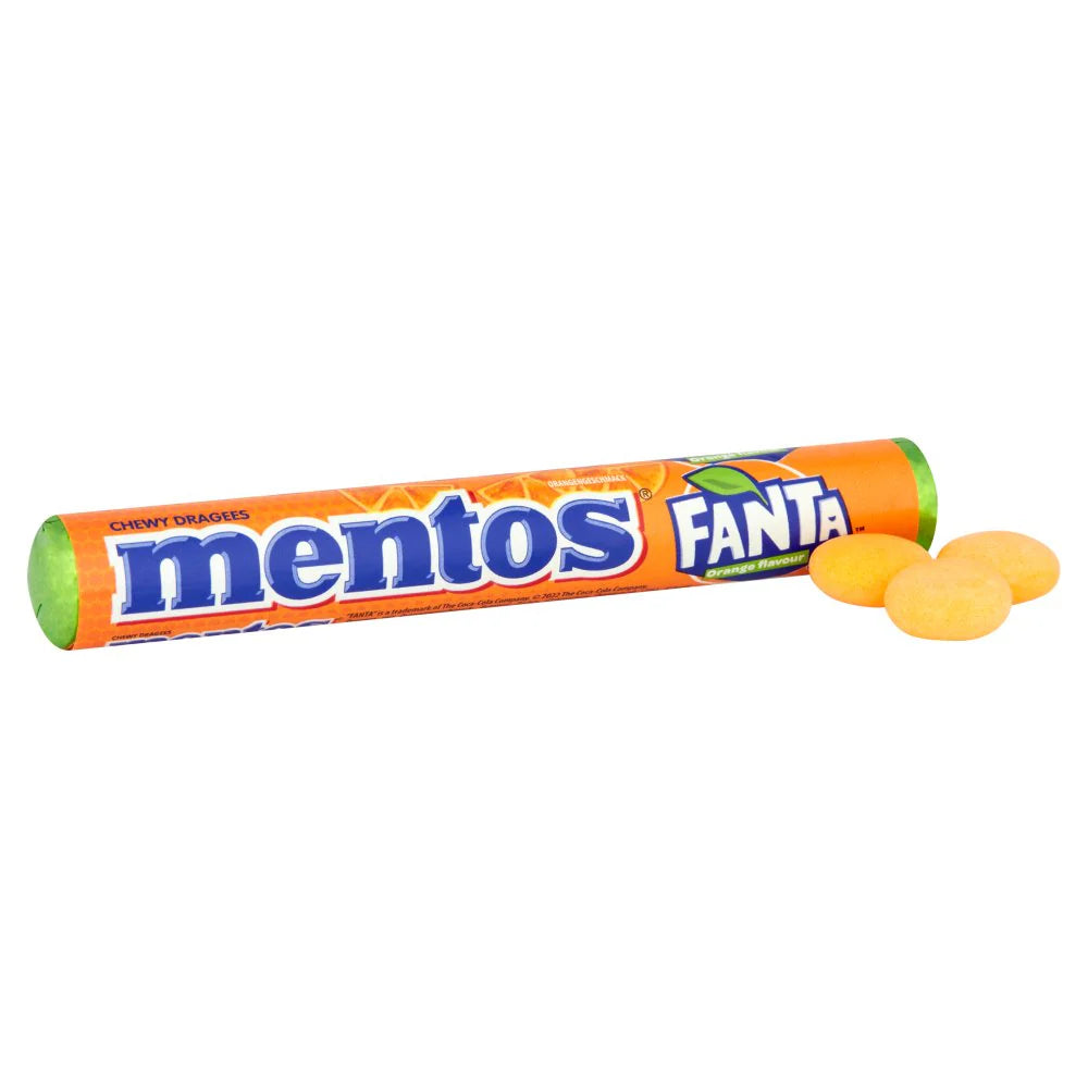 40 x Mentos Chewy Dragees Fanta Orange Flavour 37.5G