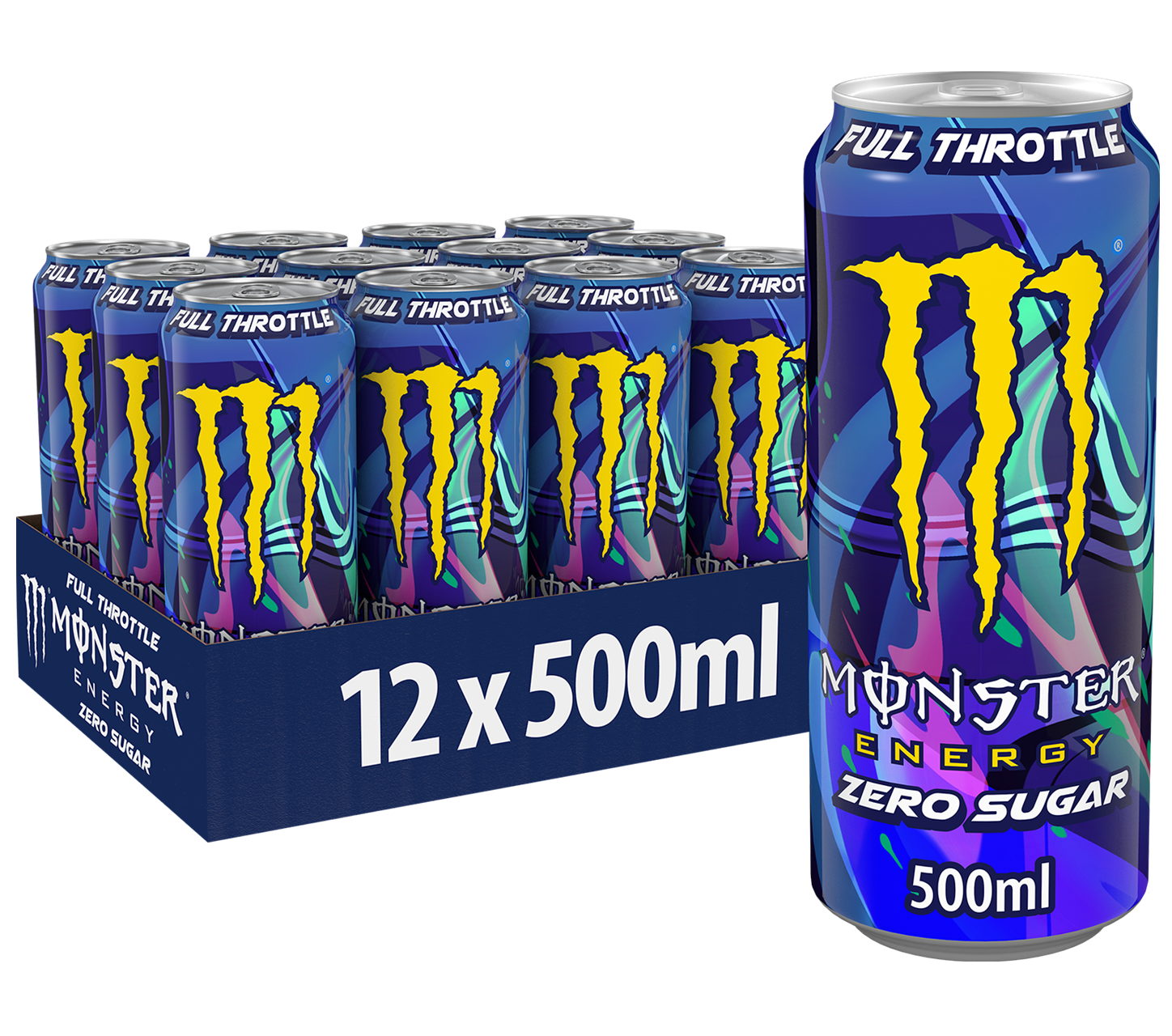 12 x Monster Energy Full Throttle Zero Sugar 500Ml