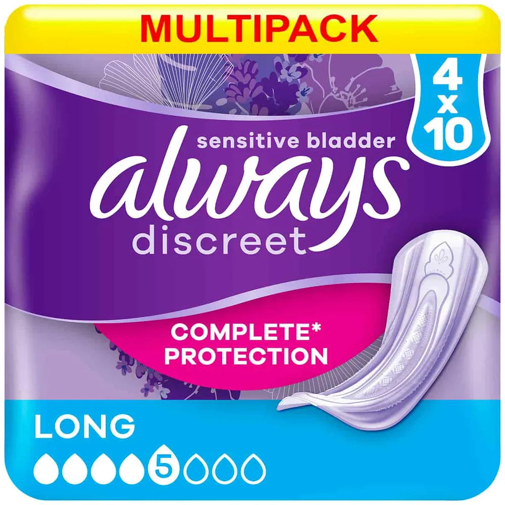 4 x Always Discreet Long  - 10 PACK
