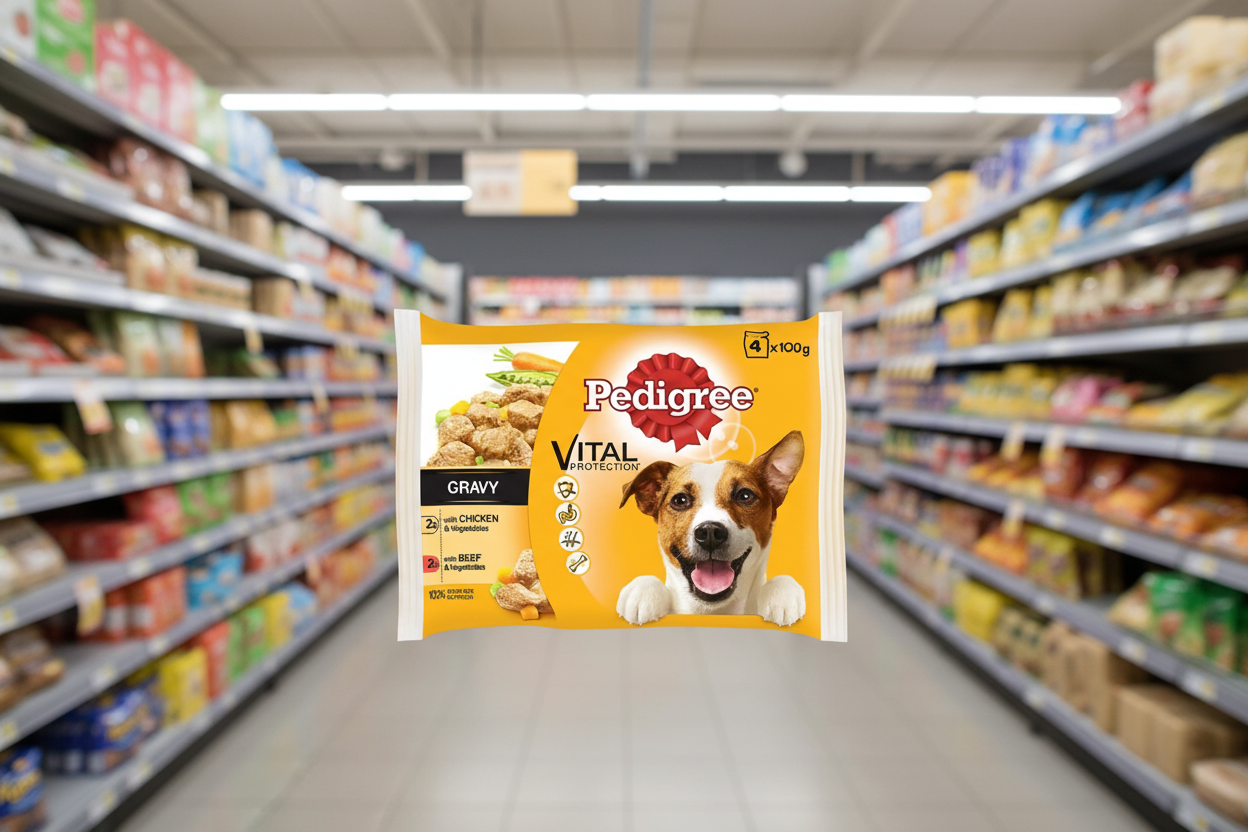 13 x Pedigree With Chicken And Vegetables & Beef And Vegetables In Gravy 4 X 100G (400G)