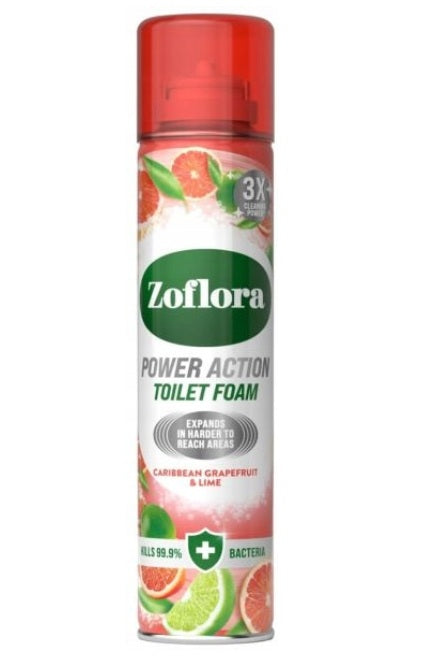 8 X Zoflora Toilet Foam Grapefruit & Lime - 300Ml