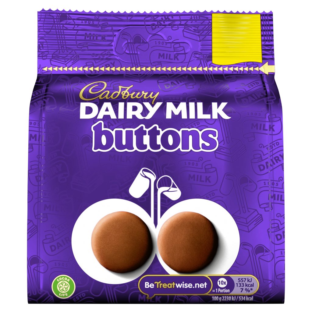 10 X Cadbury Giant Buttons - 85Gm