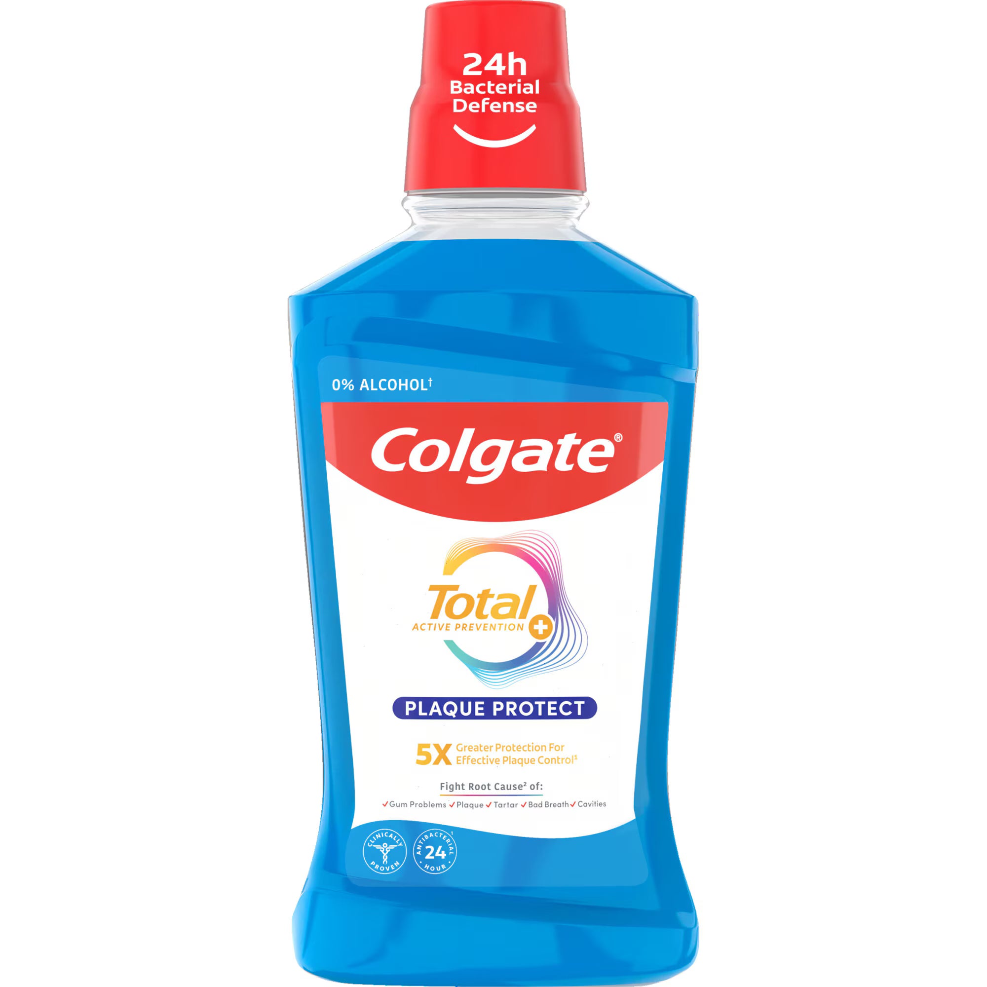 6 X Colgate Total Mouthwash Peppermint - 500Ml