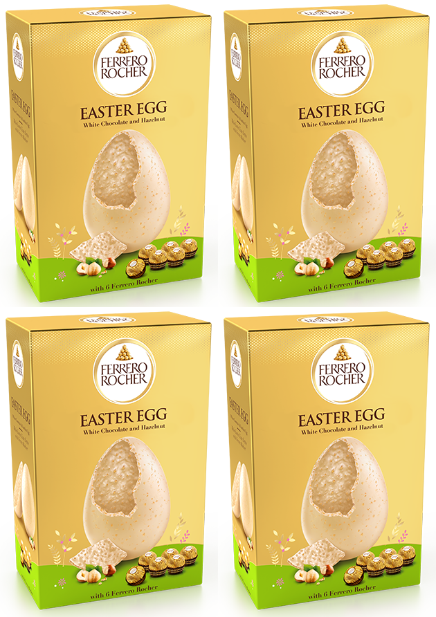 4 X Ferrero Rocher Golden Easter Egg White - 175Gm