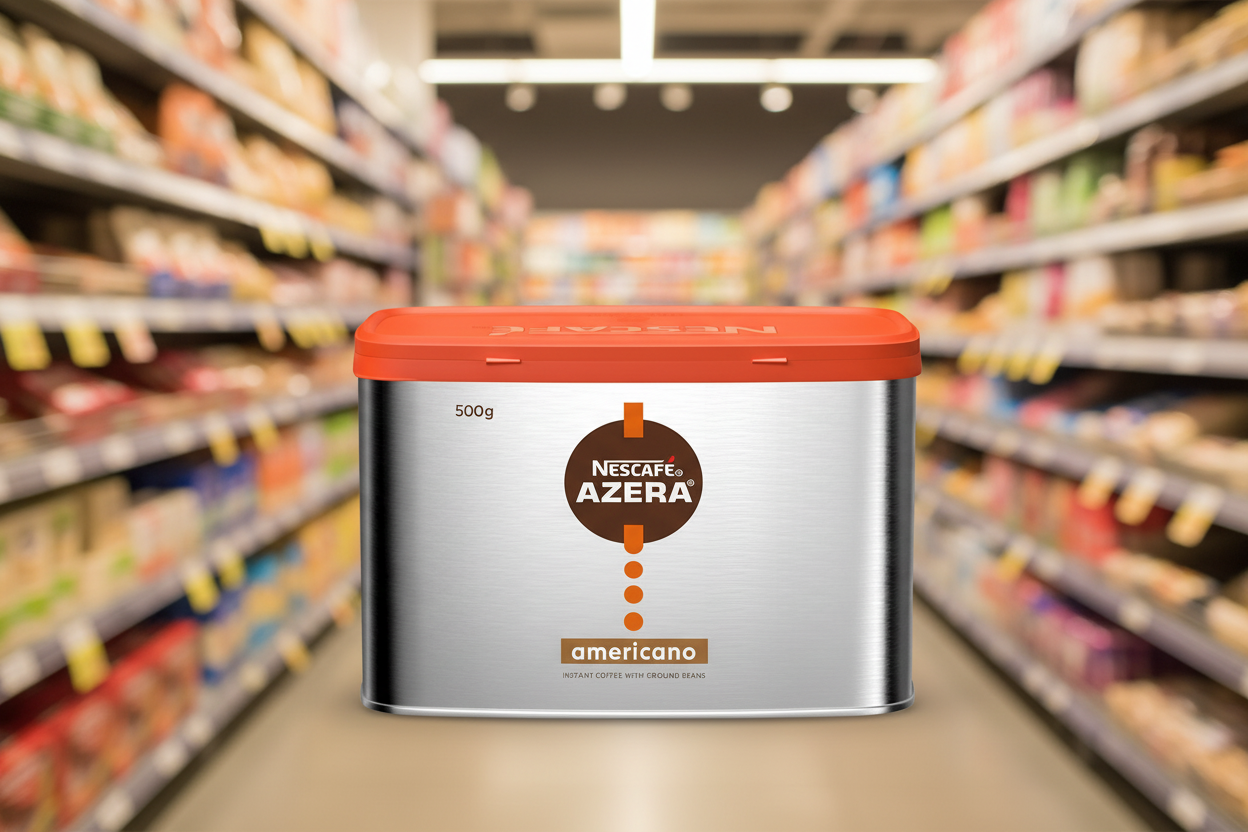 3 x Nescafé Azera Americano Instant Coffee With Ground Beans 500G