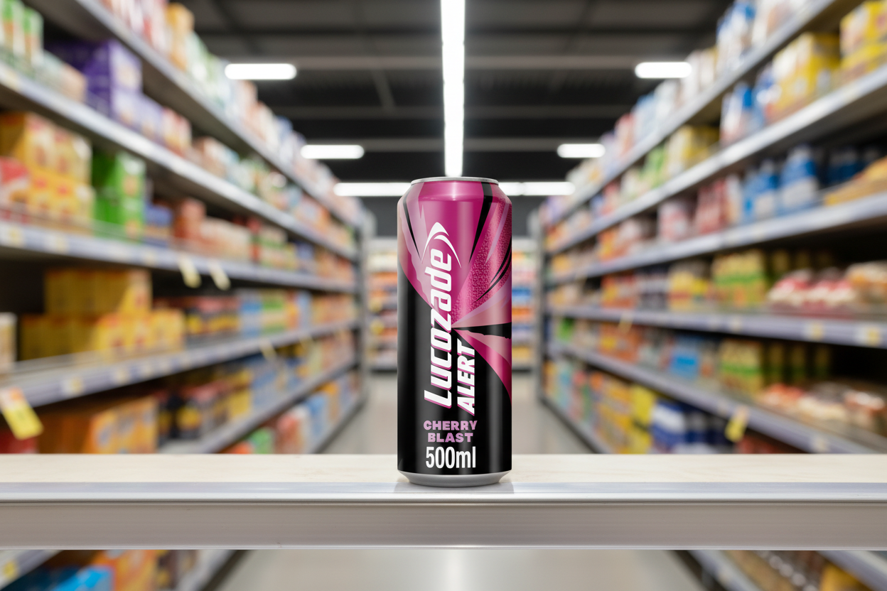 12 x Lucozade Alert Cherry Can - 500ML