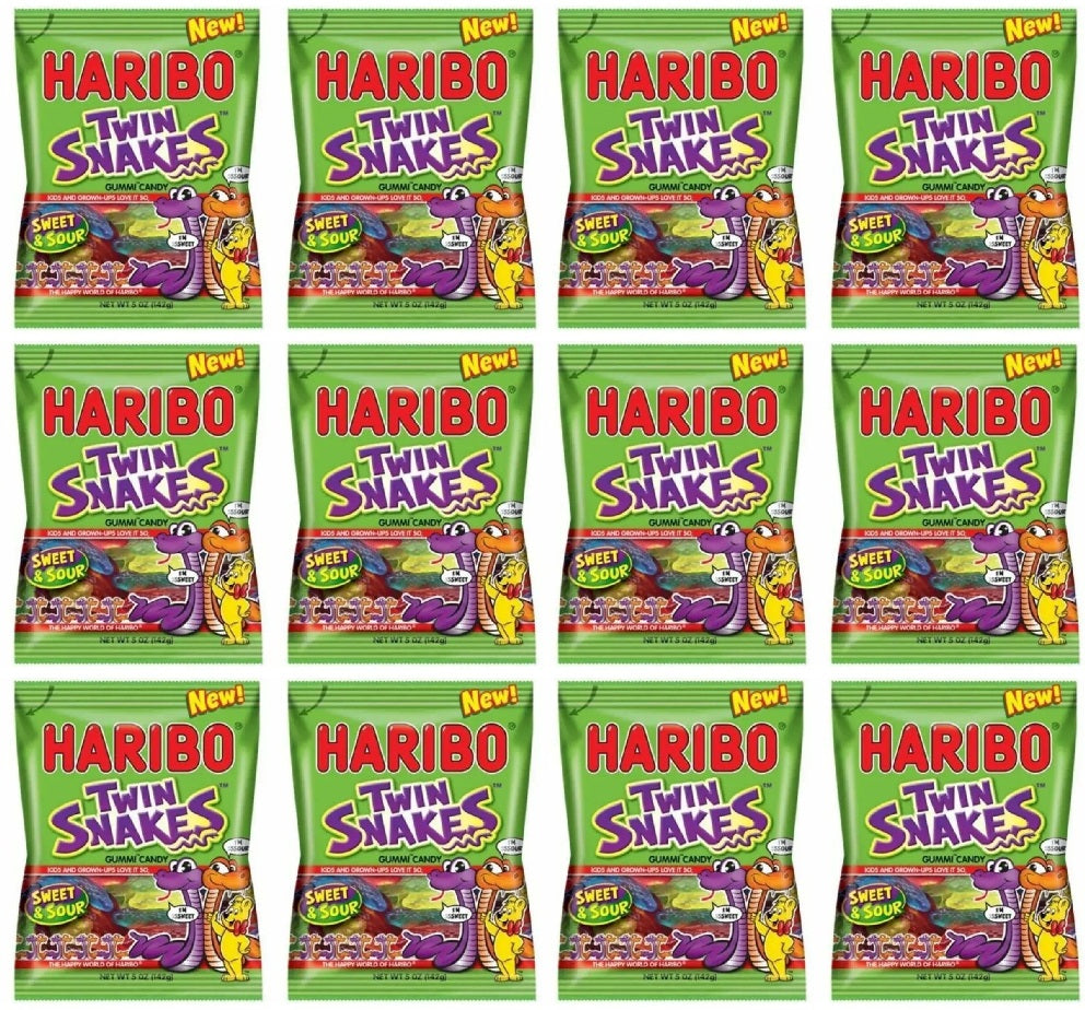 12 x Haribo Twin Snakes 160G
