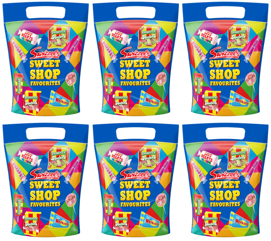 6 X Swizzels Sweet Shop Favourites Pouch - 375Gm