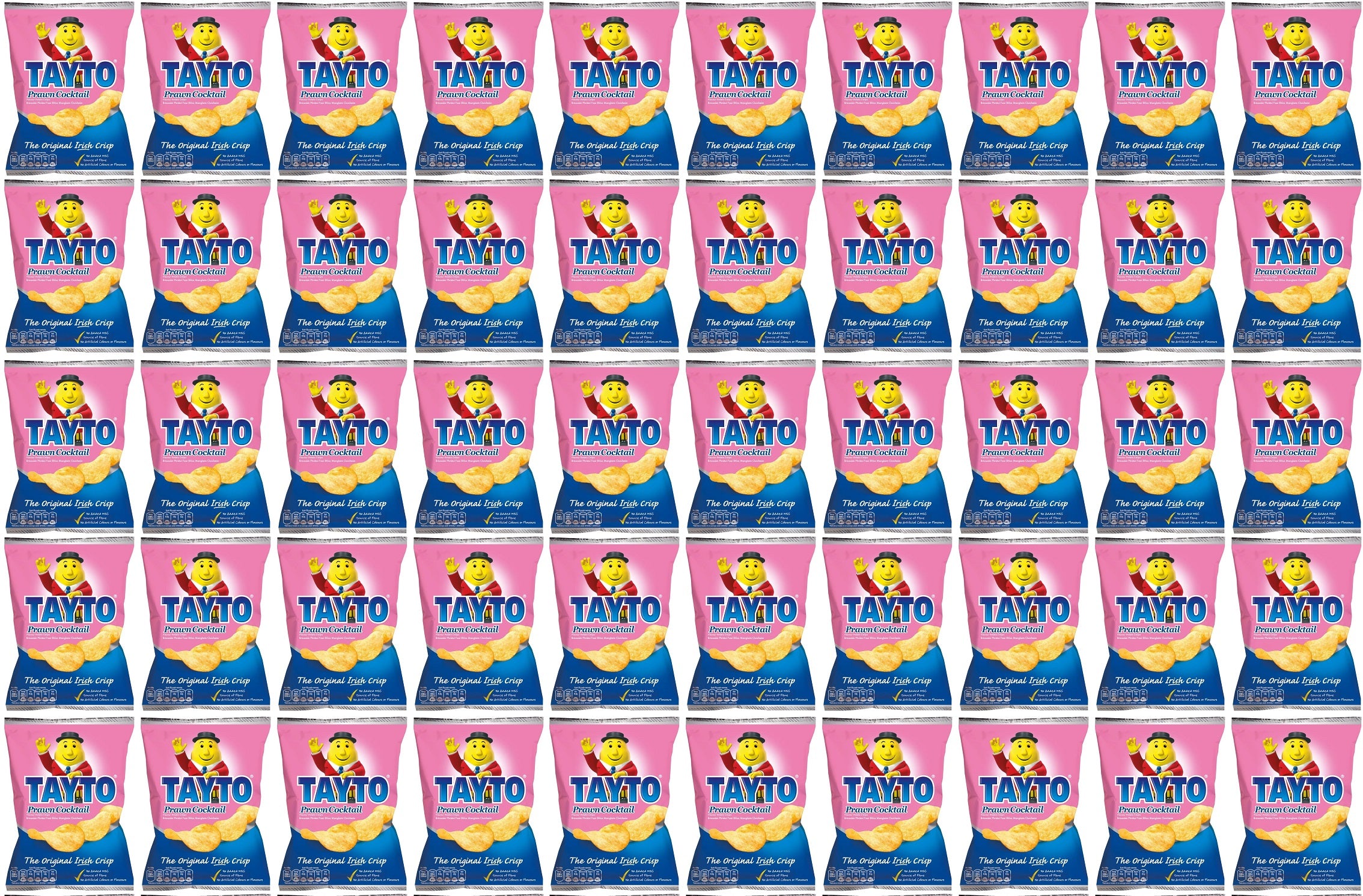 50 x Tayto Prawn Cocktail Flavour Potato Crisps 35G