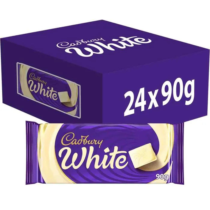 24 x Cadbury White Chocolate Bar - 90GM